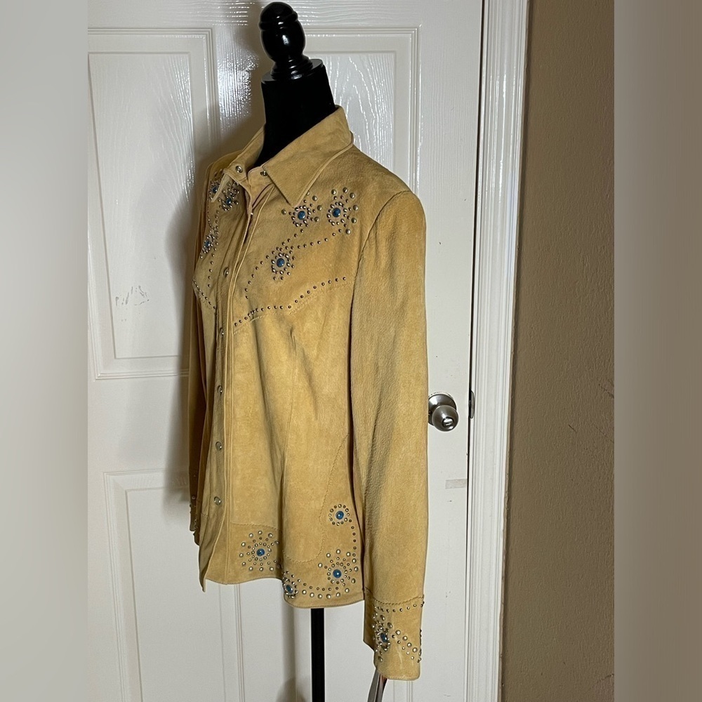 3BWest Women's Suede Leather Jacket Size XL - Picture 8 of 16